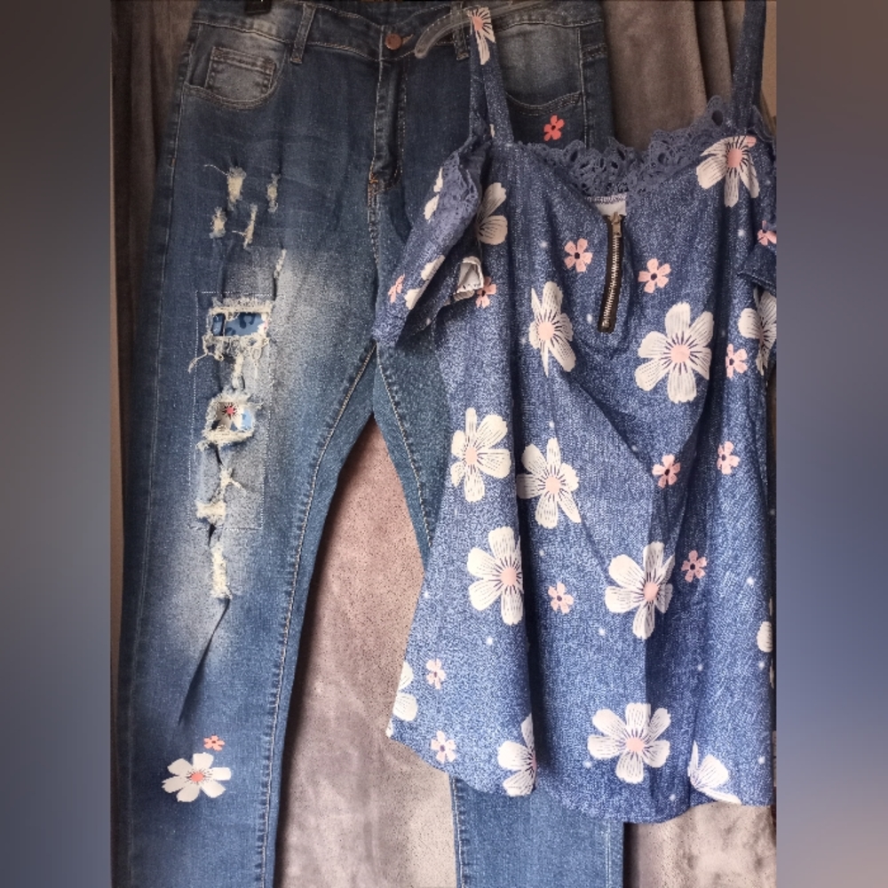 Jeans and top